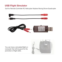 USB סימולטור טיסה מחשב סימולציה טיסה עבור JR Walkera Devo 7 FS-i6X מרחוק בקר RC מסוק מטוס Drone(China)