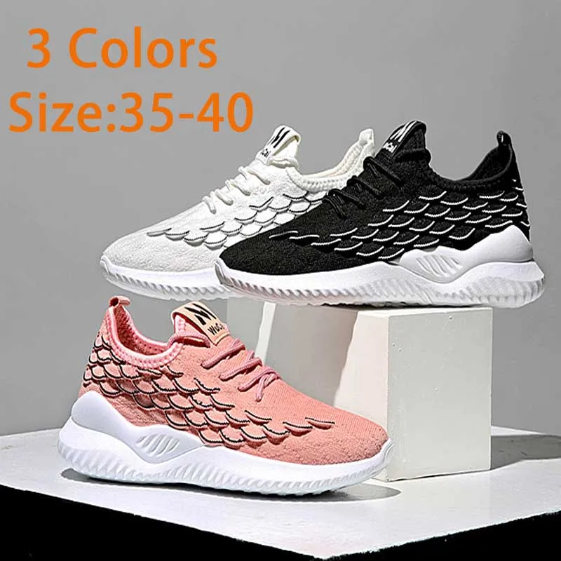 

Summer Fashion Women&#39s Shoes Casual Breathable Shoes Flying Woven Fish Scales Shoes Mesh Shoes