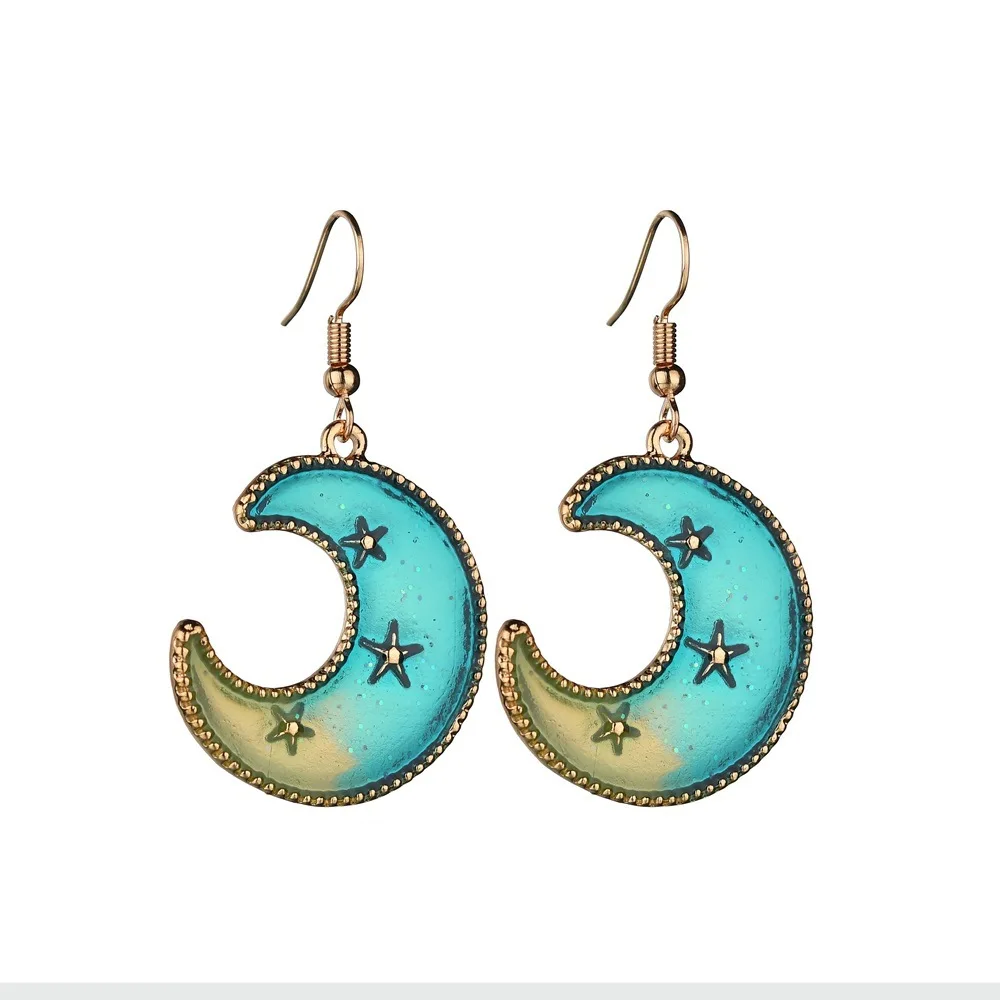 

New Pattern Originality Irregular Drop Earrings Earring Stars Moon Universe Alloy Woman Fine Jewelry Oorbellen Pendientes Bijoux