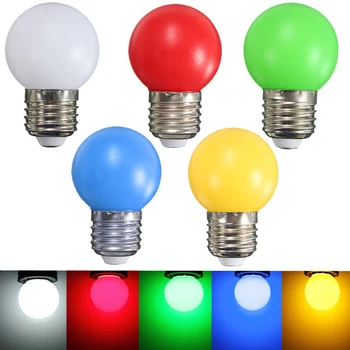 

Colorful LED Bulb E27 220V Golf Light LED Bulb 1W Plastic Energy Saving Lamp Home Decorative Lighting Lampada Spotlight
