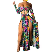 Women Off Shoulder Dress Strapless Floral Print Bodycon Party High Slit Maxi Dress Asymmetrical Summer Beach Sexy Dress Women Off Shoulder Dress Strapless Floral Print Bodycon Party High Slit Maxi Dress Asymmetrical Summer Beach Sexy Dress