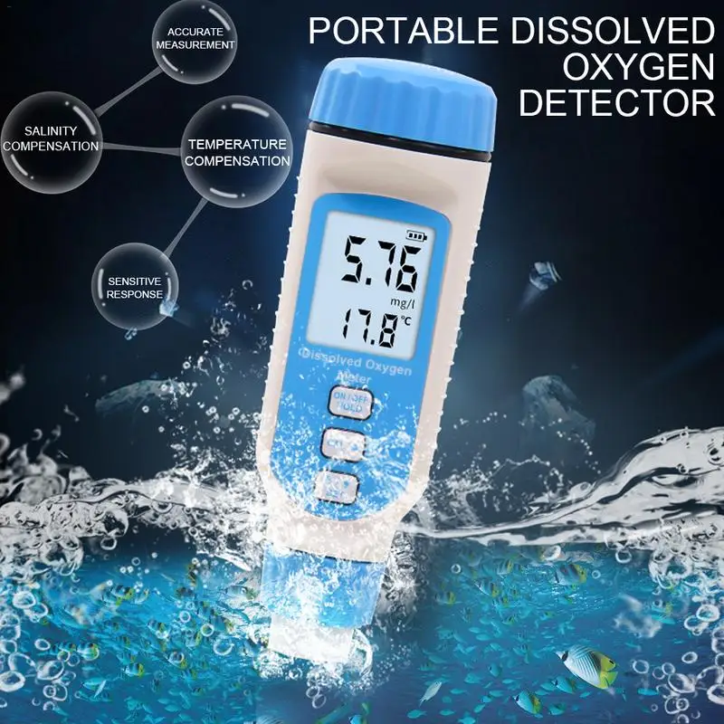 

Dissolved Oxygen Detector Portable Aquatic Fish Pond Analyzer Pen Tester AR8010