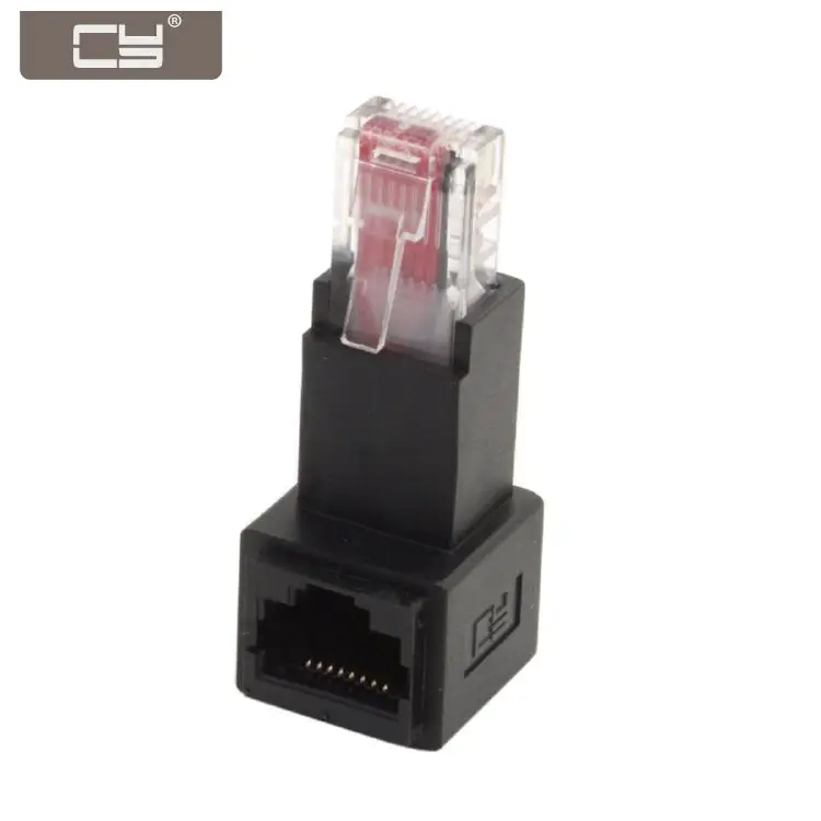 

CY Down Angled 90 Degree 8P8C FTP STP UTP Cat 5e Male to Female Lan Ethernet Network Extension Adapter