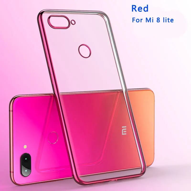For Xiaomi Mi 9 Mi 8 lite Case 3D Laser Plating Luxury TPU Soft Clear Cover For Xiaomi Mi8 pro Redmi note 7 Silicone Phone Case