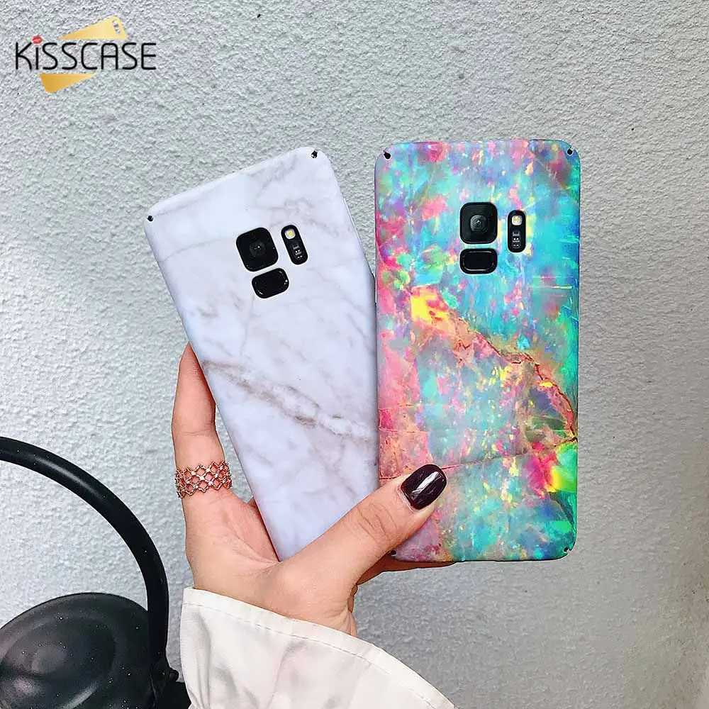 

KISSACASE Stone PC Material Water Patterned Phone Case For Samsung S10 S7 S7 Edge For Samsung S8 S9 Plus Note 8 Note 9 Coque