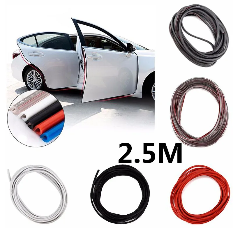 

2.5 M Self Adhesive Automotive Rubber Car Protector Seal Strip Weatherstrip for Car Window Door Edge Anti-collision Rubber