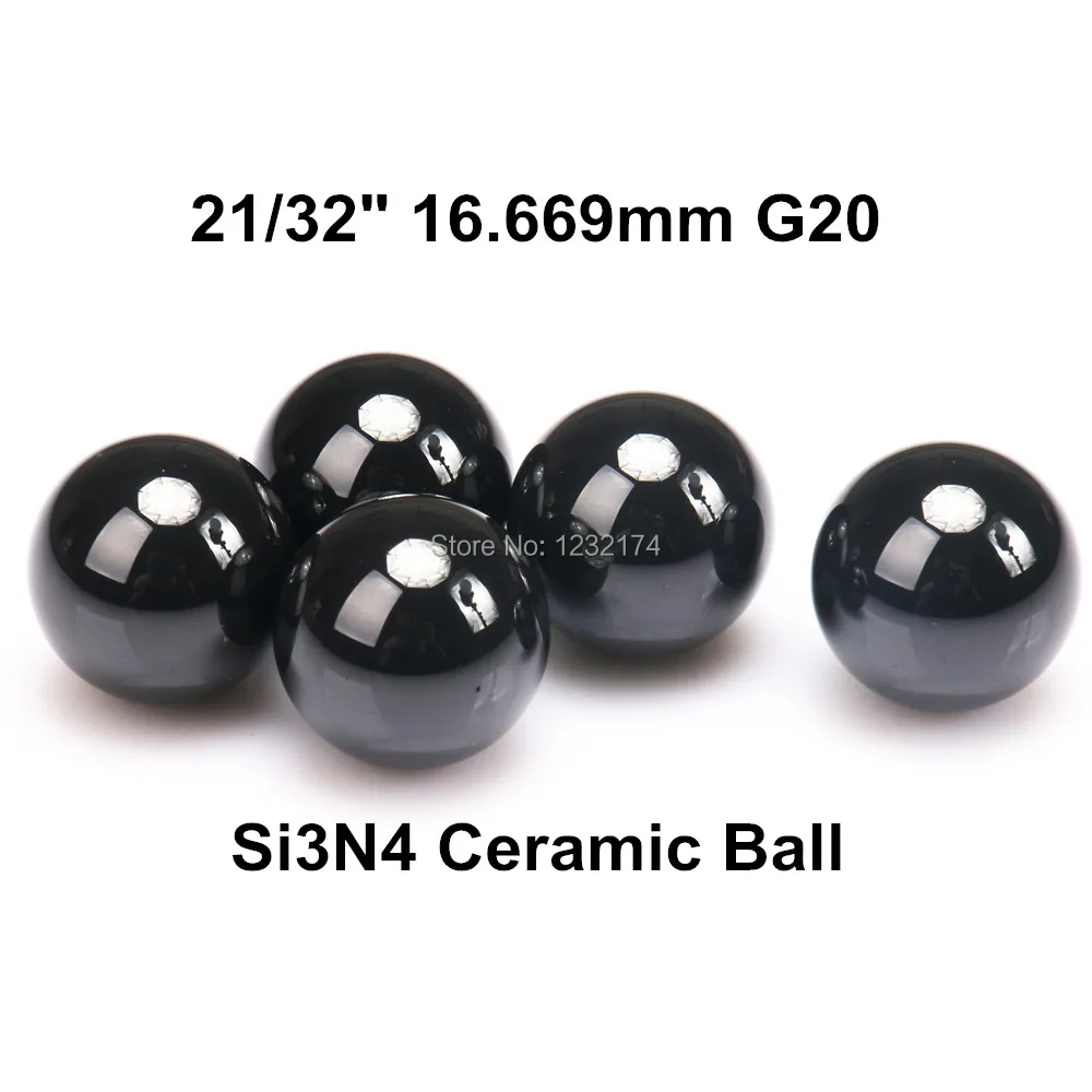20 Billes De Roulement En Nitrure De Silicium (Si3N4) - Diamètre 5 Mm - Précision G5 - Pour Applications Techniques