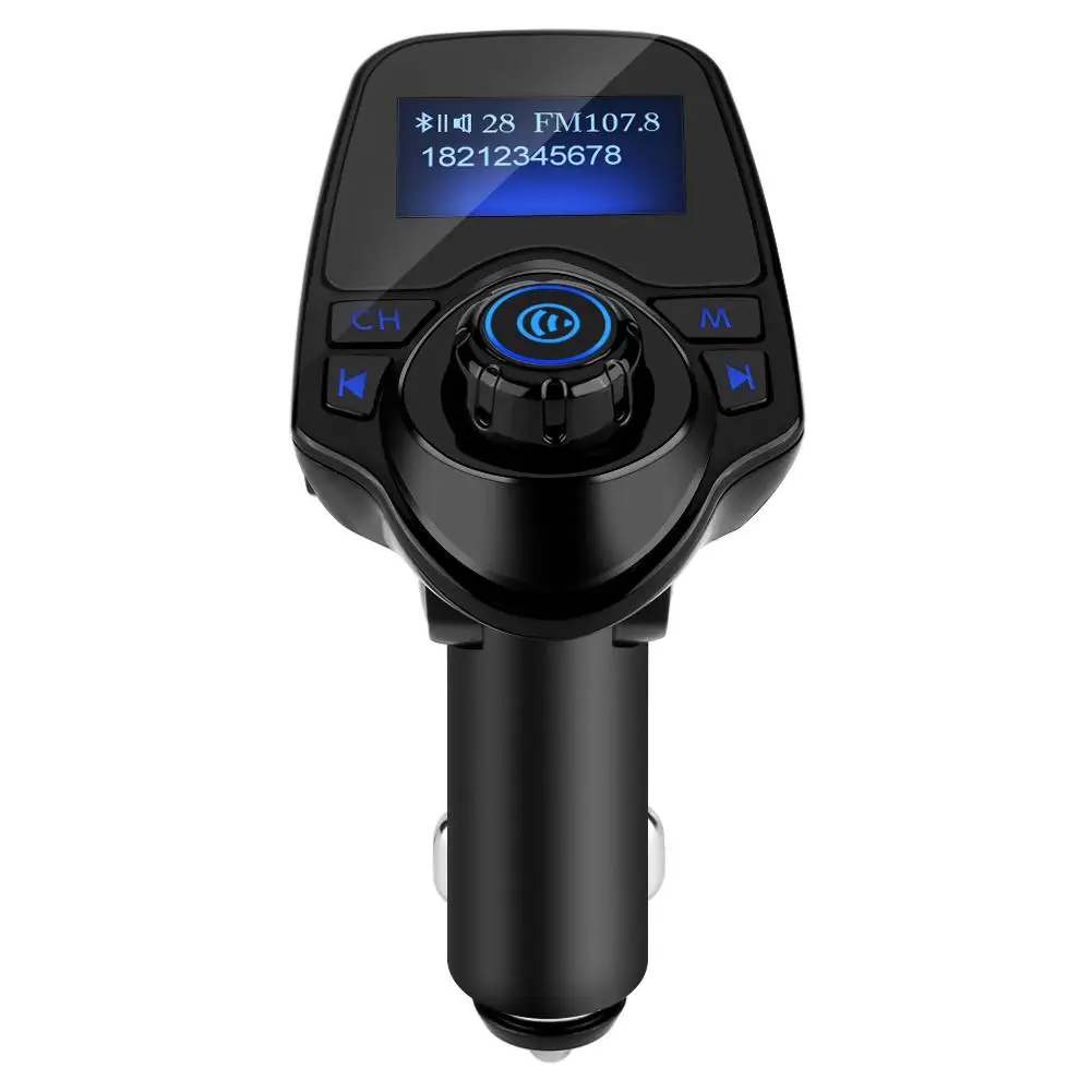 

Auto Mp3 Player Wireless Bluetooth Handsfree Car Kit FM Transmitter A2DP 5V 2.1A USB Charger LCD Display for iPhone Samsung T11
