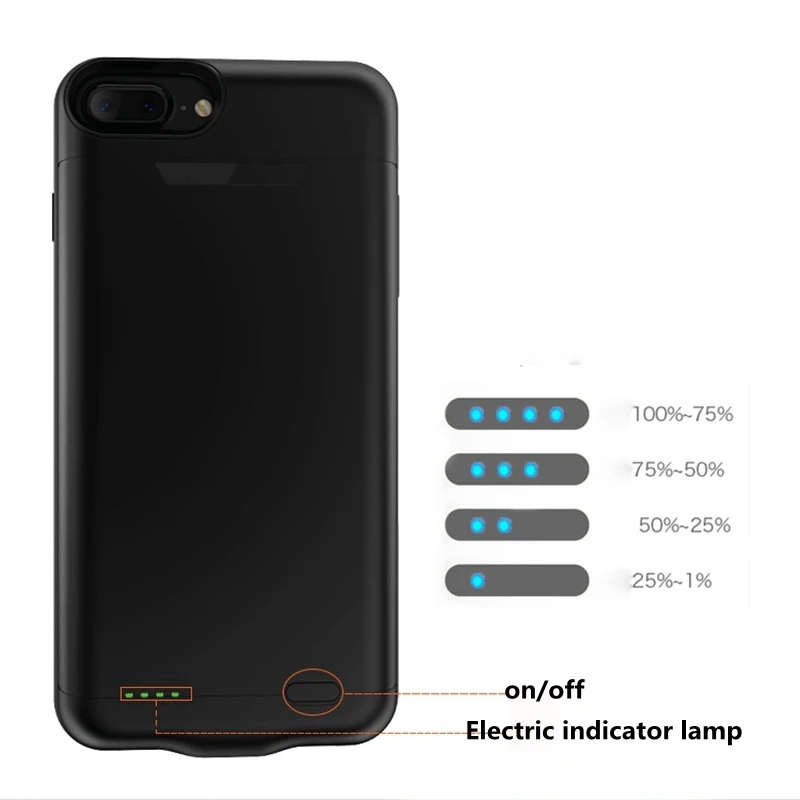 

Suqy Rechargeable External Backup 5500Ah Battery Case for iphone 6 6s 7 8 Powerbank Battery Power Bank Portatil Backup Extra