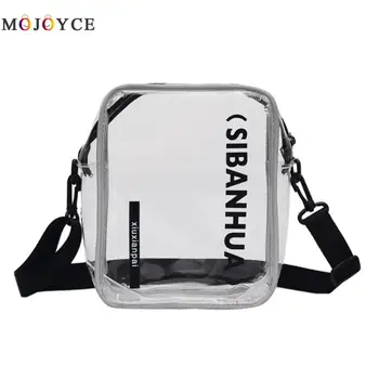 

Fashion Square Messenger Shoulder Bags Letter Print PVC Crossbody Bags for Women