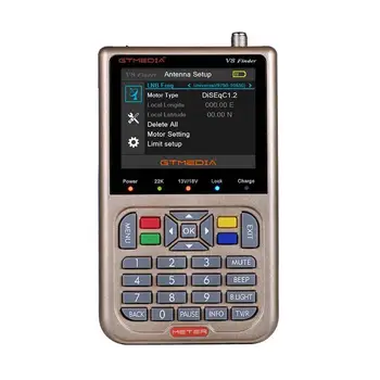 

GT MEDIA V8 Finder Satellite Finder DVB-S2/S2X HD 1080P Digital Satellite Meter Signal Detector 3.5 inch LCD Display GTmedia V8