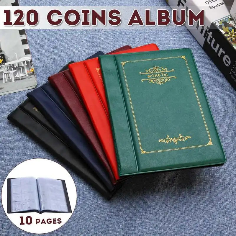 

120 Pockets Mini Penny Coin Storage Album Book Collecting Coin Holders Coins Album Collection Book for Collector Gifts Supplies