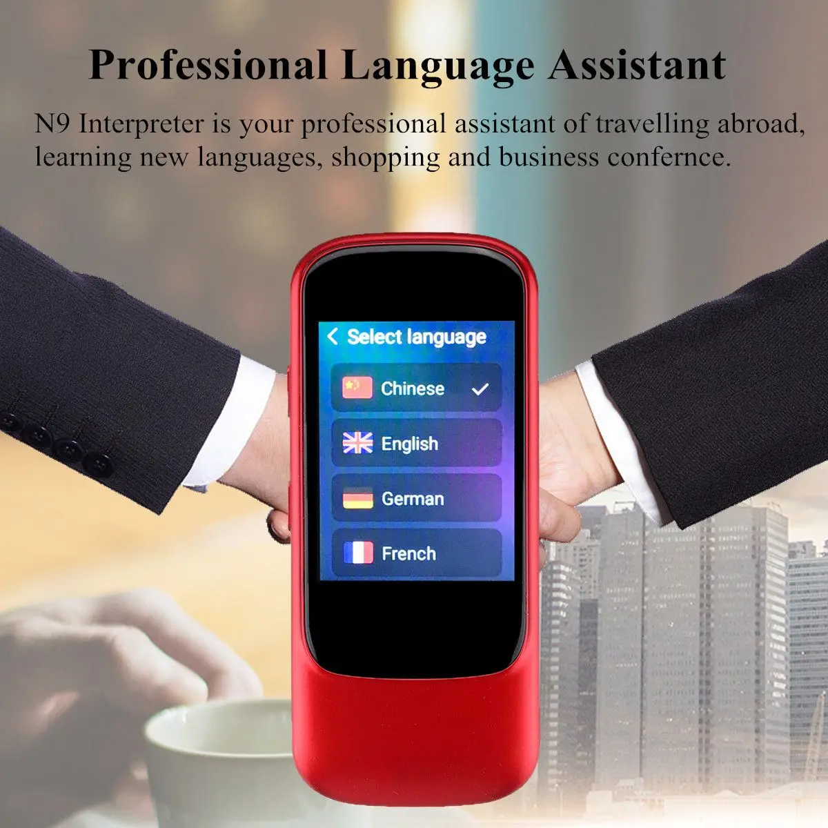 

N9 21 Languages Mini Intelligent Interpreter Instant Voice Translation Device For Android/IOS Two-way Translation