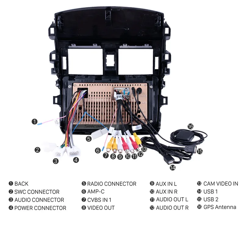 Seicane 2 Гб ОЗУ " 2din Android 8,1 gps навигация радио для 2007 2008 2009 2010 Toyota Старый Corolla Bluetooth музыка стерео