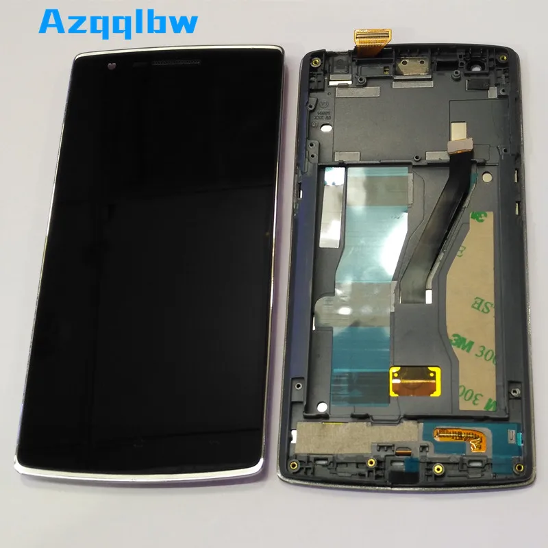 

AzqqlbwFor OnePlus One One Plus 1+ 1 A0001 LCD Display Touch Screen Digitizer Assembly with frame For One plus One A0001 Display