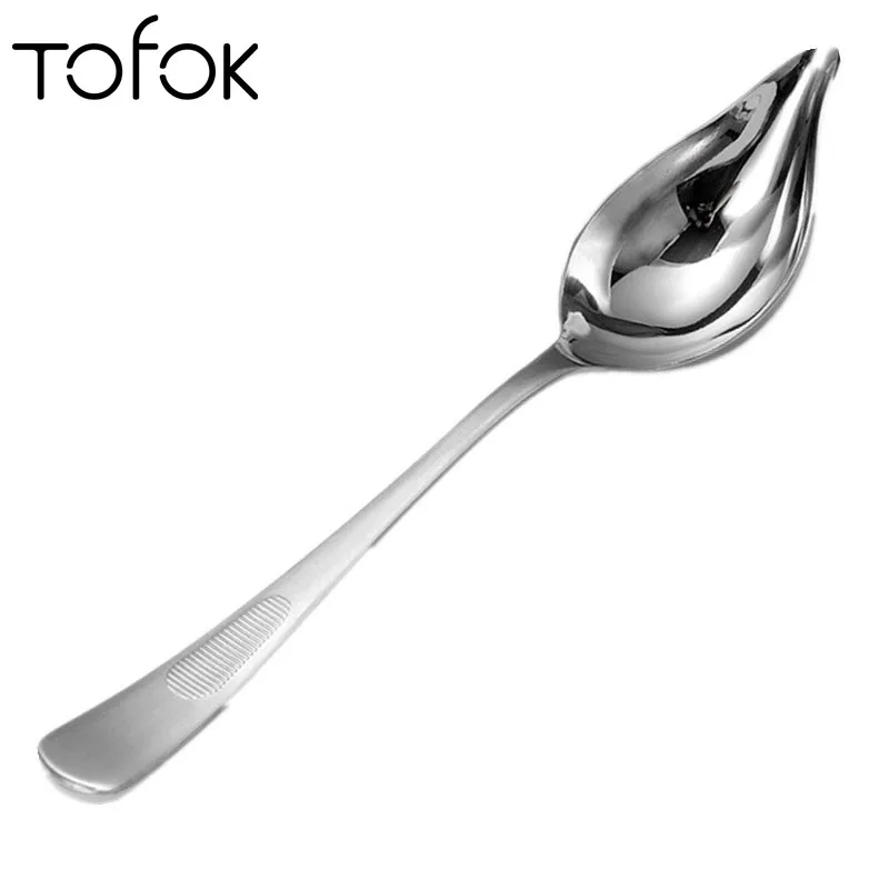 

Tofok Seasoning Scoop Pointed Waterdrop Dressing Sauce Sauce Oil Spoon Liquid Soup Ice Cream Cake DIY Kitchen Baking Pastry Tool