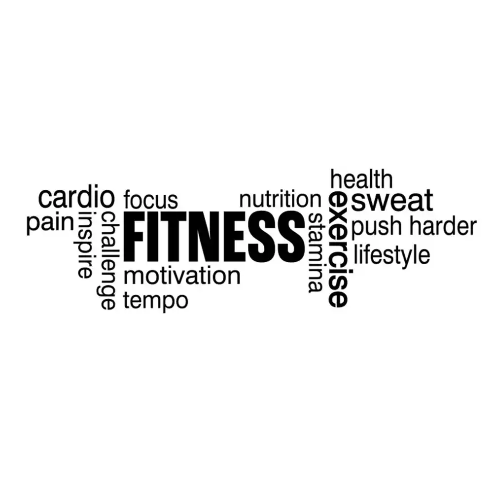 1pc Diy Removable Peel And Stick Vinyl Non Toxic Fitness Gym Workout Wallpaper Wall Decals Wall Sticker Wall Stickers Aliexpress