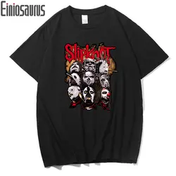 Модные Slipknot футболка Для мужчин музыка футболка Для мужчин s топы для мальчиков короткий рукав Футболка мужская футболка одежда уличная