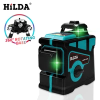 HILDA Laser Level 12 Lines 3D Level Self-Leveling 360 Horizontal And Vertical Cross Super Powerful Green Laser Level 1