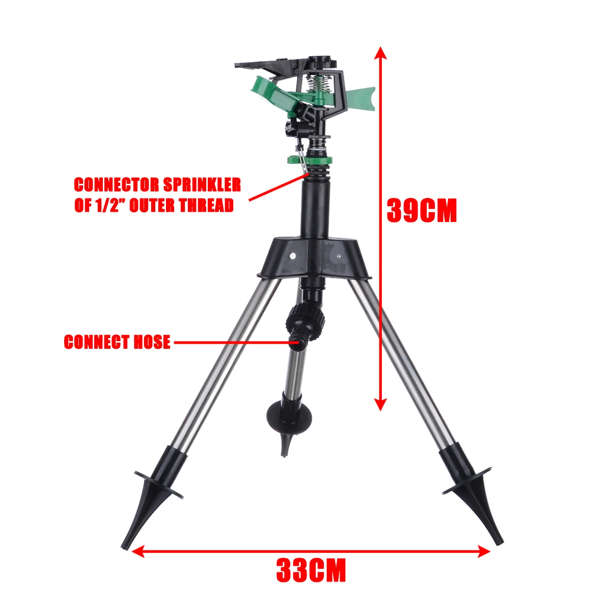 

1/2 Inch Garden Agriculture Farmland Plant Watering Tripod Impact Sprinkler Garden Irrigation Kit