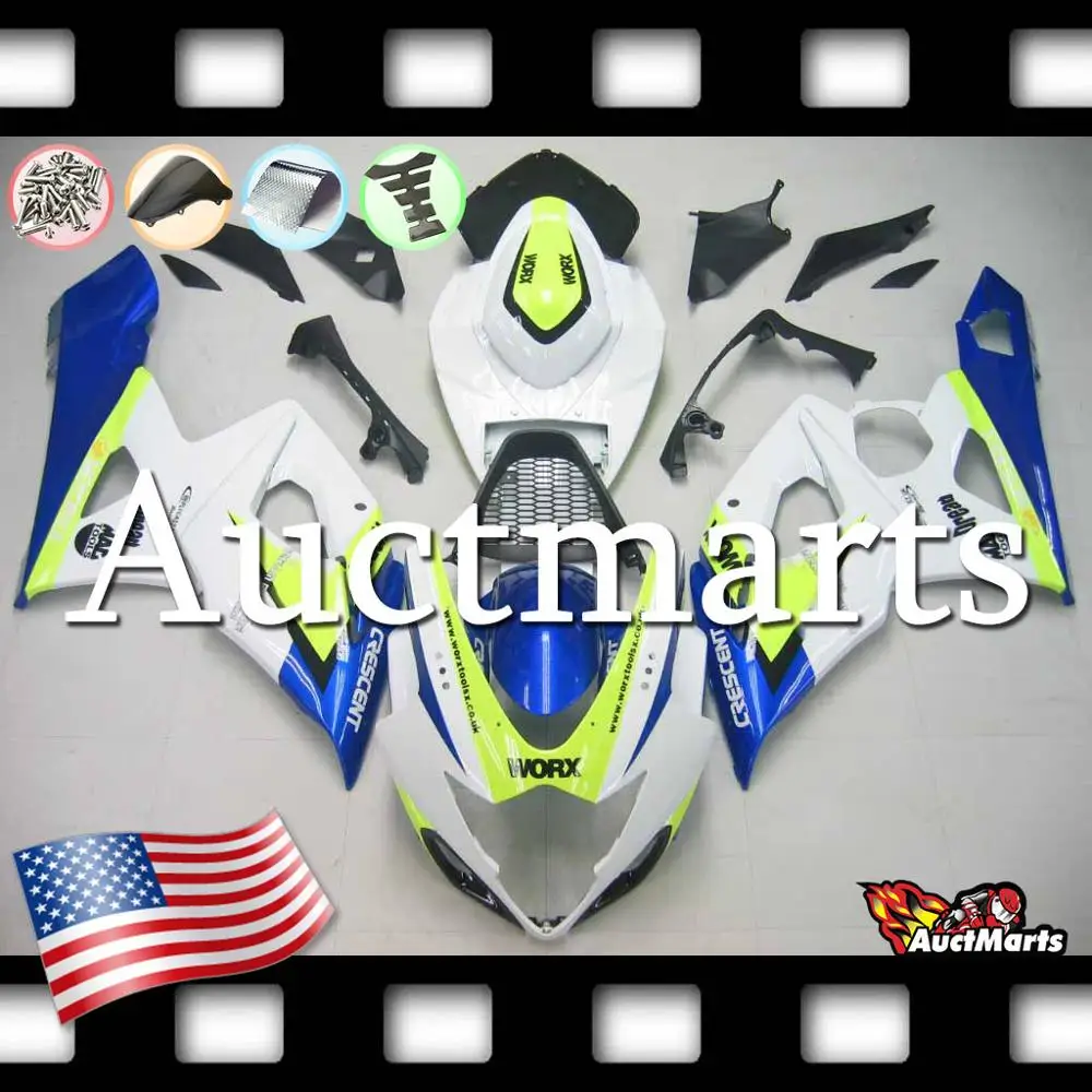 Для Suzuki GSXR 1000 GSX-R K5 05 06 2005 2006 обтекатель КУЗОВ пластмассы(P/N: 2e64