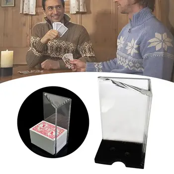 

Poker Racquet Card Cut Card Folding Box Transparent Acrylic Packing 1-8 Decks Smooth And Durable