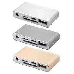 5 в 1 Micro USB Card Reader аудио TF для SD карты USB2.0 концентратора для iPhone