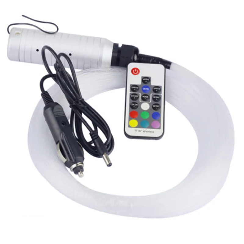 

High quality light engine Car use DC12V 6W RGB LED 100pcs 0.75m 2m Fiber Optic Star Ceiling Kit Light