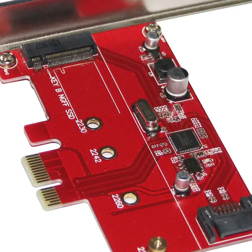Pci Express 2 0 к Ngff/M.2 поддержка B Ключ Ssd + Sata 3 комбинированный адаптер| |