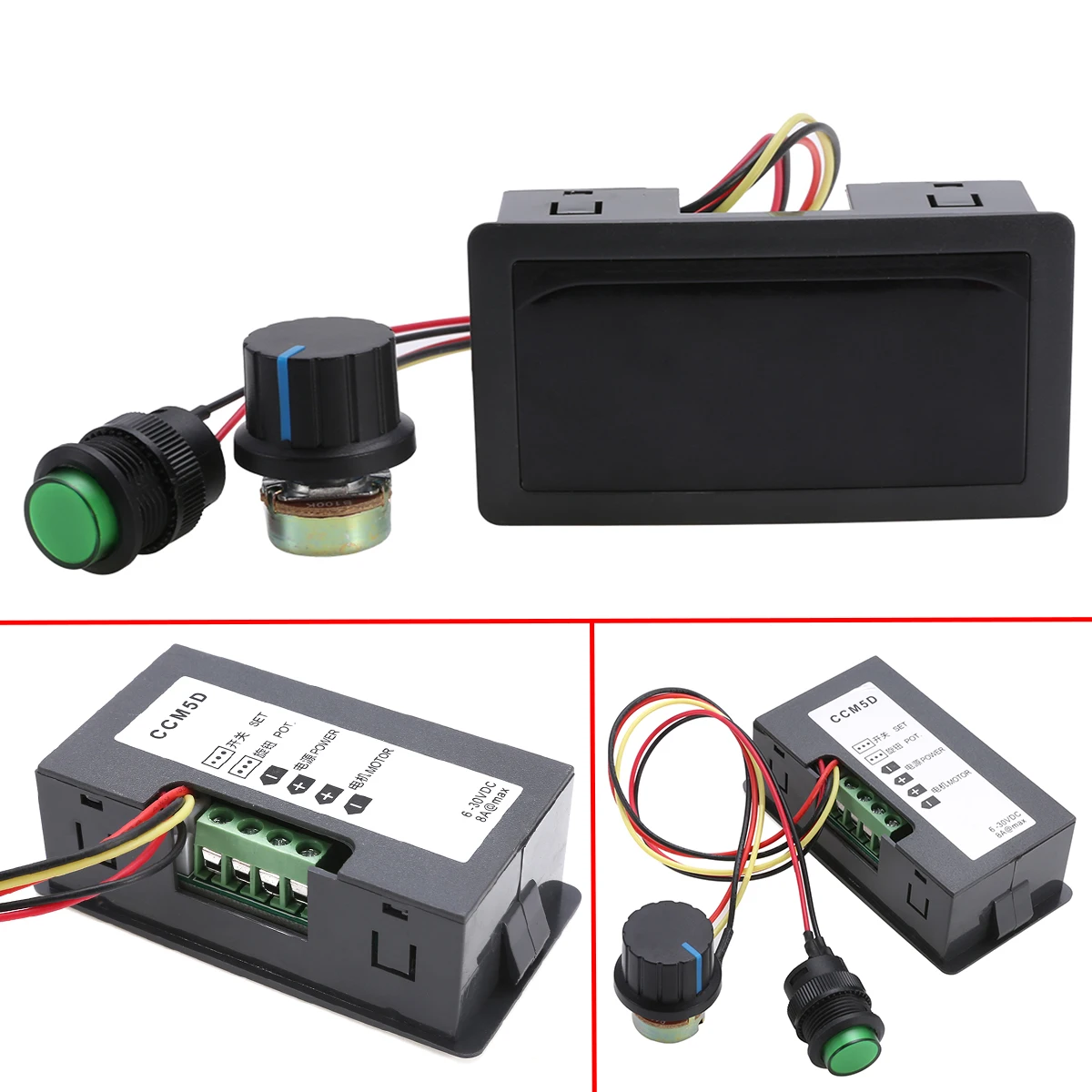 

DC 6-30V 12V 24V DC Motor PWM Speed Controller With Digital Display Switch 5A High Power Drive Module