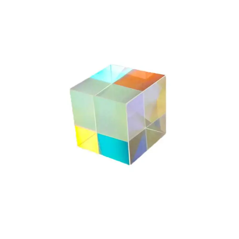 12.7*12.7*12.7mm X-Cube Six-Sided Bright Light Cube Stained Glass Beam Splitting Prism Optical Experiment Instrument Optical Len