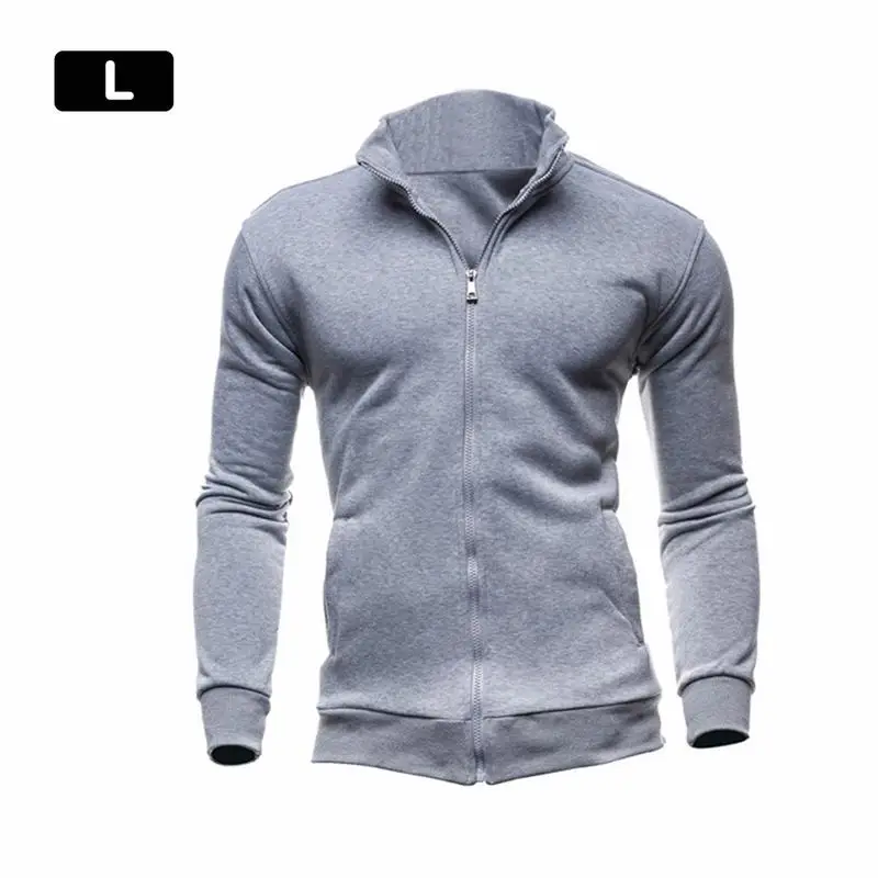 

Men's Zipper Collar Casual Personality Solid Cold Proof Warm Jacket Simple Generous Cardigan Fashion Outerwear Comfortable Coat
