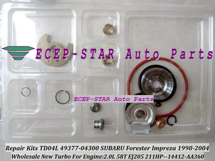 Turbo Repair Kits Turbocharger TD04L-13T-6 49377-04300 49377-04100 14412-AA360 For SUBARU Forester Impreza 1998-04 2.0L 58T EJ205 211HP (1)