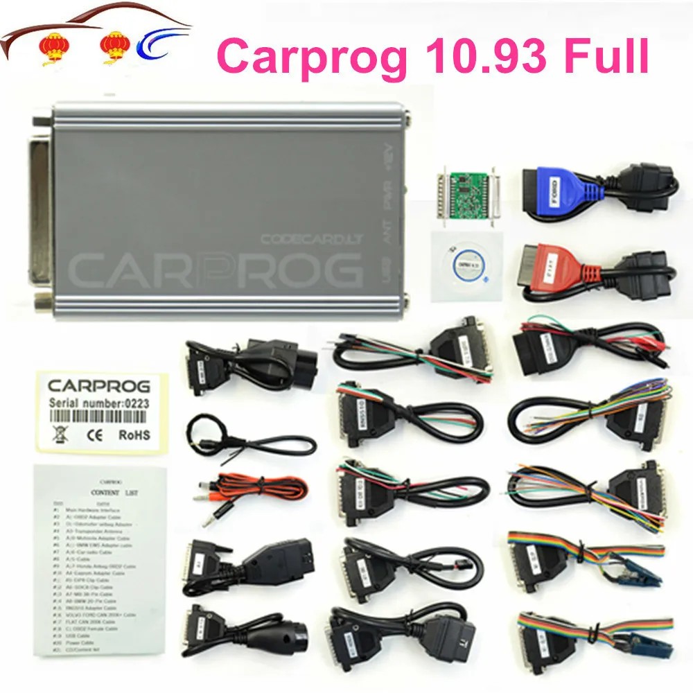 Carprog V10.93 с генератором ключей онлайн Программирование автомобиля Prog 8 21 и V10.05