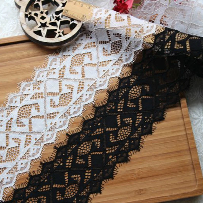 

8.5cm Width High Quality Exquisite Cotton Eyelashes Tulle Lace Diy Clothing Neckline Wedding Dress Belt Decoration Accessories