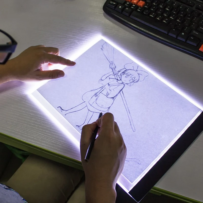 

christmas Dimmable A4 Led Light Pad,Tablet,Tools, Embroidery,Stencil Board USB Light Box Tracing Drawing Board Cable .