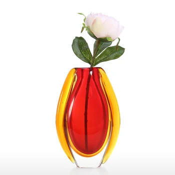 

TOOARTS Glass Vase Home Decoration Abstract Glass Sculpture Gifts Decor Decorative Glass Vase Centerpiece Art Home Decor