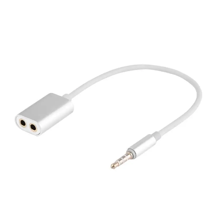 

3.5mm TRRS Male to Dual 3.5mm Female Stereo Audio Earphone Splitter Adapter Cable cord wire line Inearphone trrs adapter
