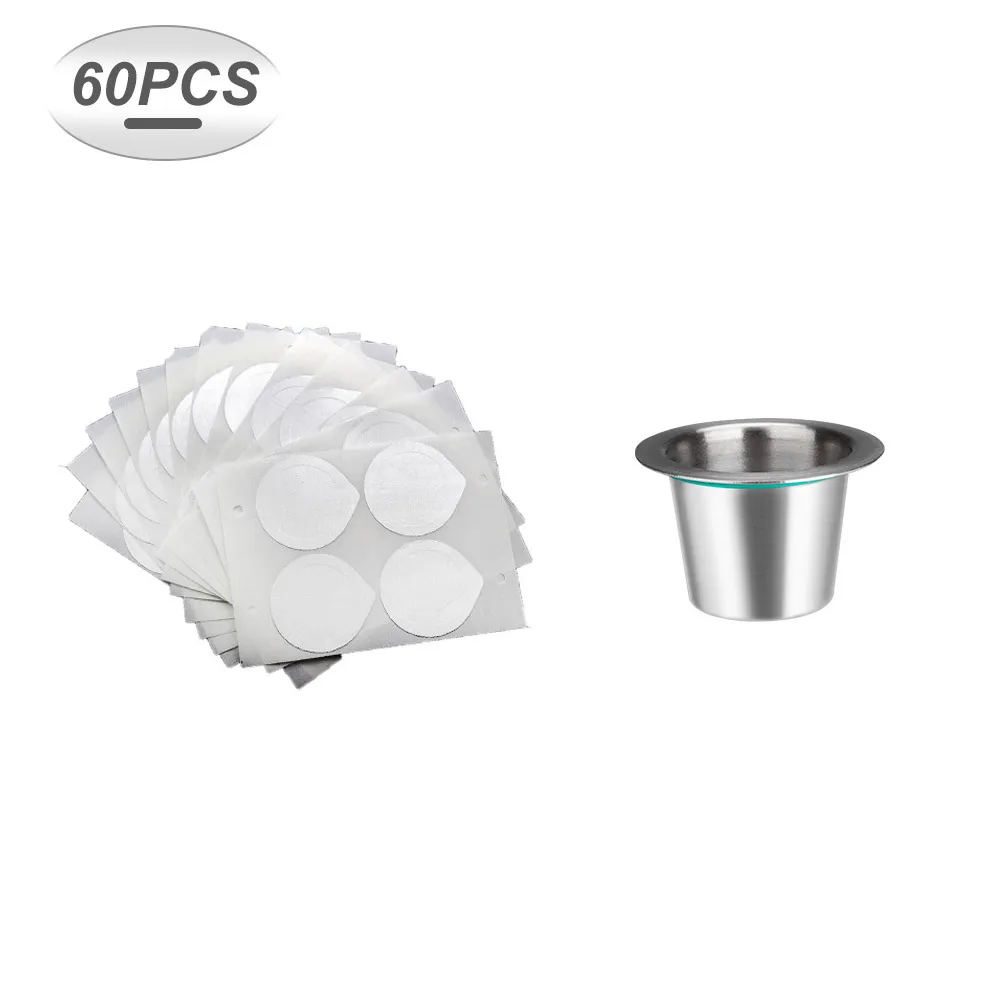 Coffee Capsule For Nespresso Coffee Machine Maker Refillable Coffee Filter Reusable Empty Capsule Pod With Aluminum Seals