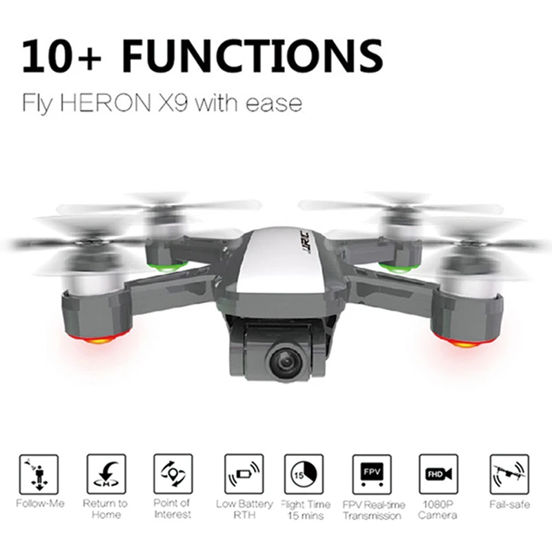 Jjrc X9 Heron Gps 5g Wifi Fpv With 1080p Camera Optical Flow Positioning Altitude Hold Follow Quadcopter Rc Drone Quadcopter Rtf