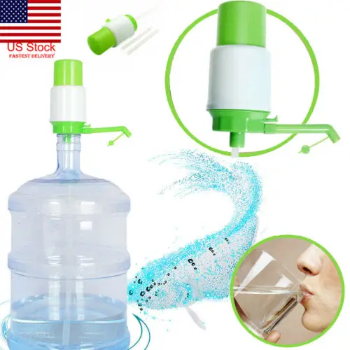 

US 5&6 Gallon Hand Pump for Water Bottle Jug Manual Drinking Tap Spigot Camping