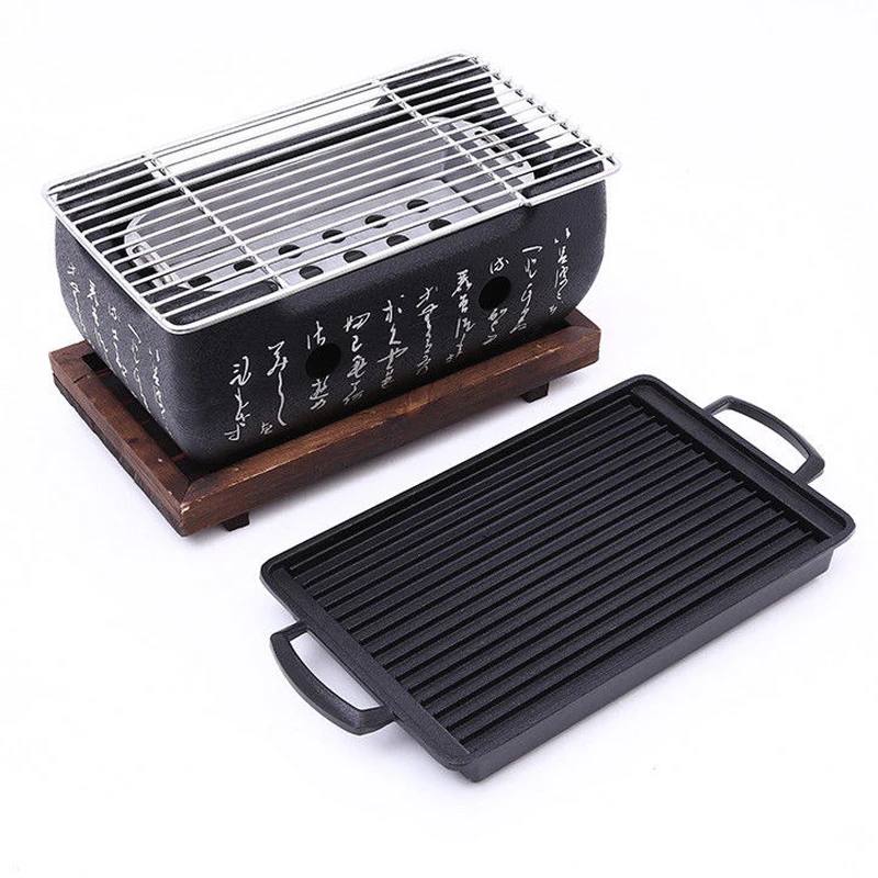 

Korean Japanese BBQ Grill Food Carbon Furnace Barbecue Stove Cooking Oven Alcohol Grill Household Barbecue Tools S/M/L