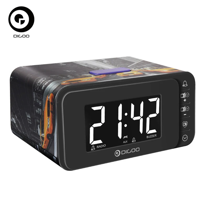 Digoo DG FR8888 многофункциональные смарт часы Hom Touch botton с цифровым будильником fm радио