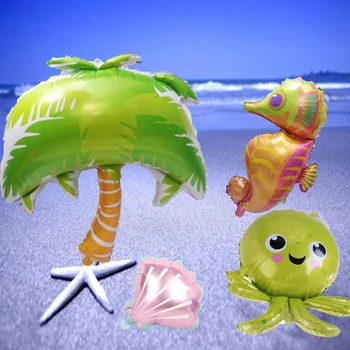

4pcs Large sea animals Foil Balloons pink shell octopus Helium Globos Baby Shower Birthday Party Wedding Decor Ocean beach balls
