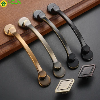 High Quality American Style Black Handles for Furniture Drawer Cabinet Kitchen Pull Handles Knobs Handle Wardrobe Z 1131