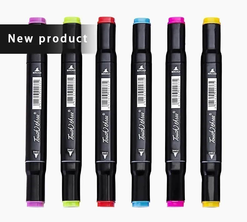 

Hot Sale double-headed Oily marker pen three generations upgrade 32 48 72 color comics learning painting supplies