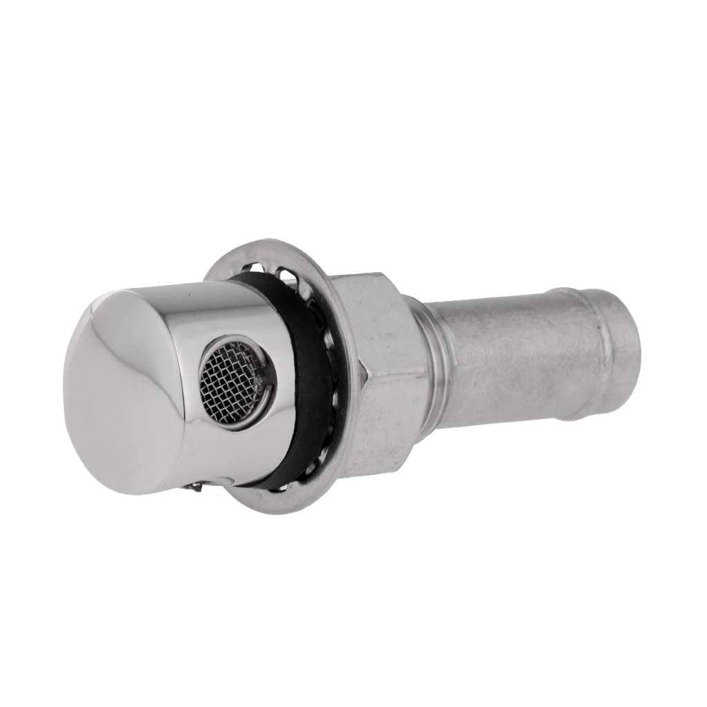 

316 Stainless Steel Boat Straight Fuel Gas Tank Vent With Mounting Gasket Hardware Fitting Durable Parts For Marine Truck Etc