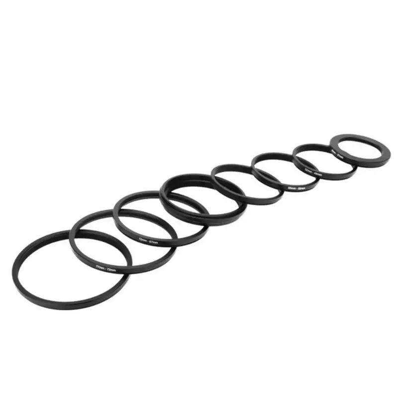 

8pcs 37-82mm 82-37mm Lens Metal Step Up Down Ring Filter Adapter Set 37-40.5-43-46-49-52-55-58-62-67-72-77-82mm High Quality