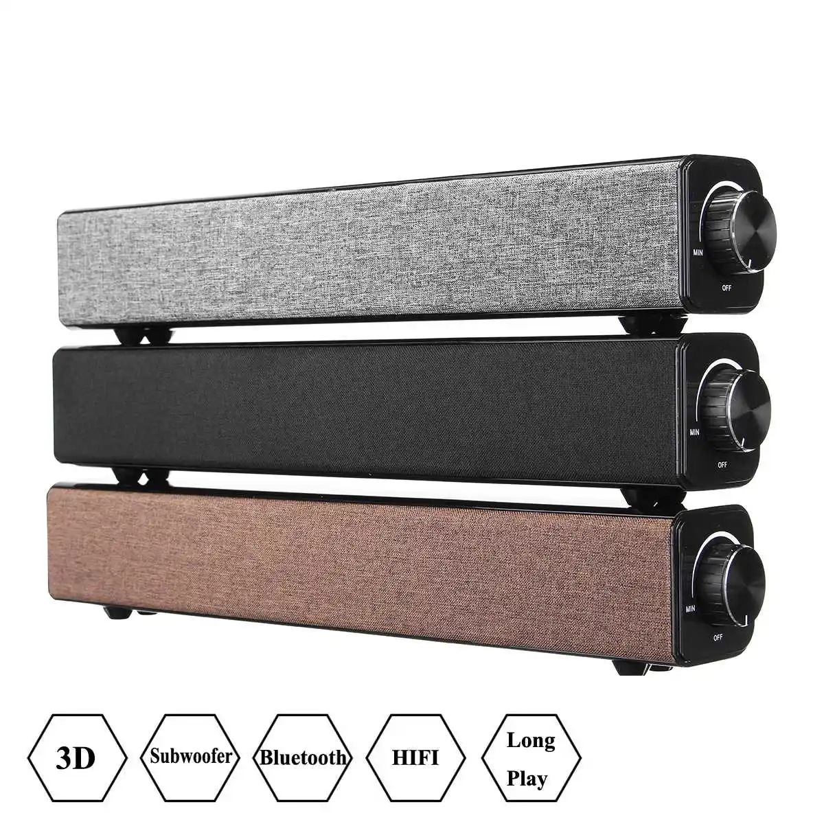Home Theater 50W bluetooth Soundbar TV AUX Optic bluetooth Soundbar Speakers Soundbar with Subwoofer Speaker for TV with Remove