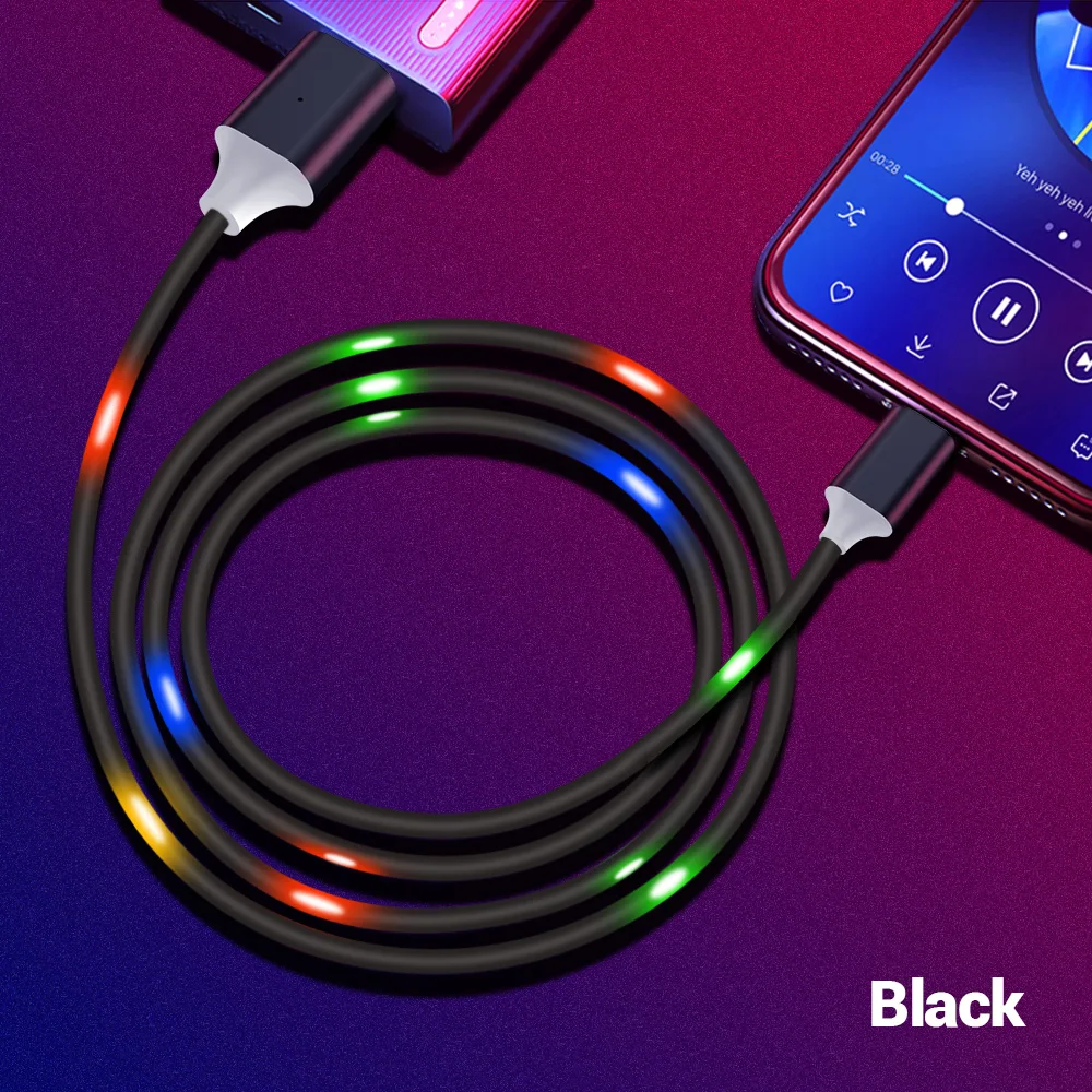 

Voice Control Micro Data Cable for Xiaomi Redmi For Huawei Type C Fast Charging LED Car Cable for Galaxy Phone Accessories #3